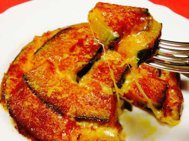 フライパンで! かぼちゃのチーズ焼き